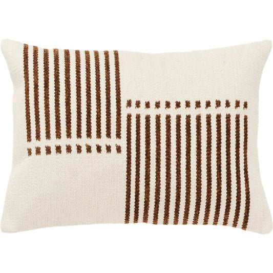 Alger Pillow by HedgeApple Essentials in brown, camel. Made from cotton, rayon in a unique style.