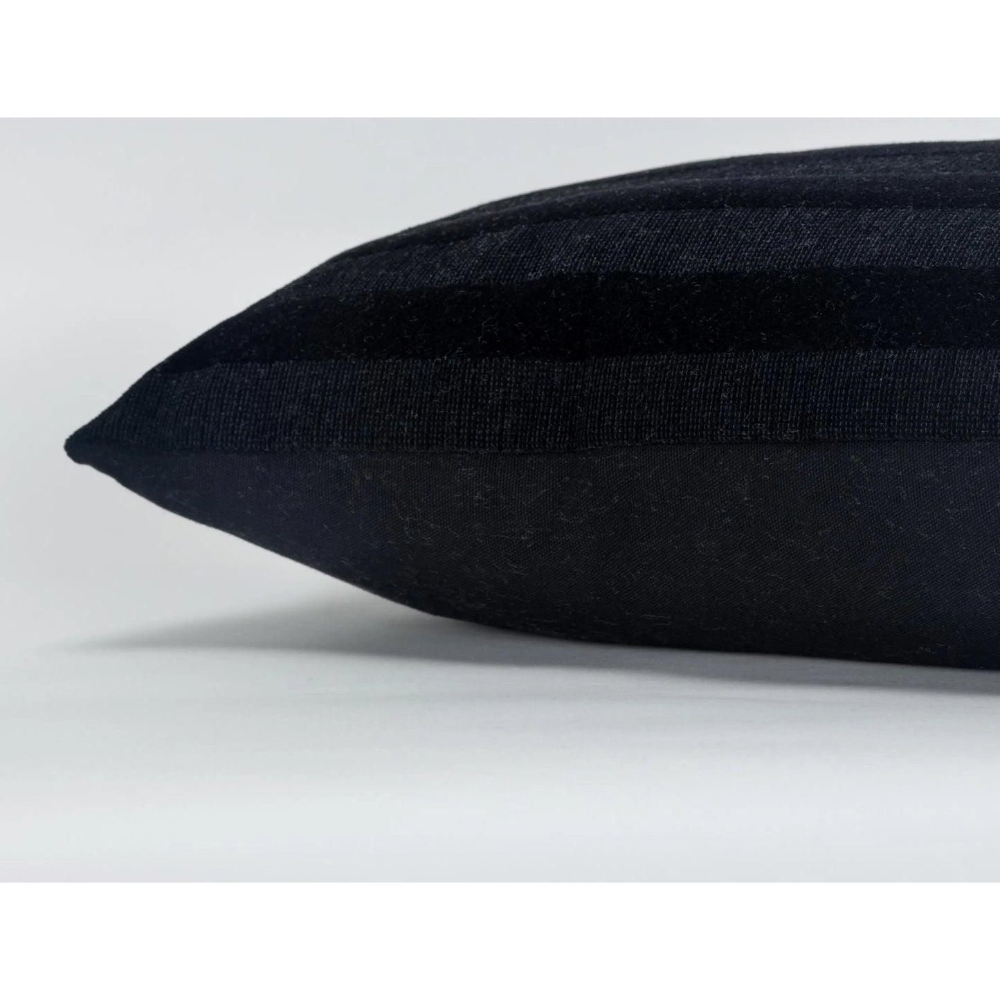 003 SI-2438435 | Closeup | Kingery Pillow by HedgeApple Essentials in black. Made from cotton, polyester in a modern style.