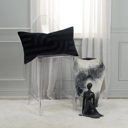 Kingery Pillow by HedgeApple Essentials in black. Made from cotton, polyester in a modern style.