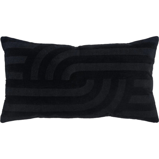 Kingery Pillow by HedgeApple Essentials in black. Made from cotton, polyester in a unique style.
