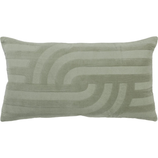 Straight Pillow by HedgeApple Essentials in green. Made from cotton, polyester in a unique style.