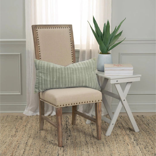 Oakland Pillow by HedgeApple Essentials in green. Made from cotton, polyester in a unique style.