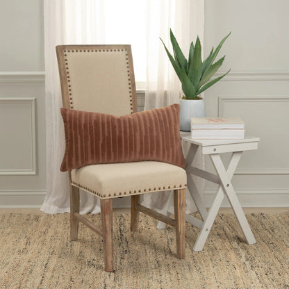 Oakland Pillow by HedgeApple Essentials in coral. Made from polyester, cotton in a modern style.