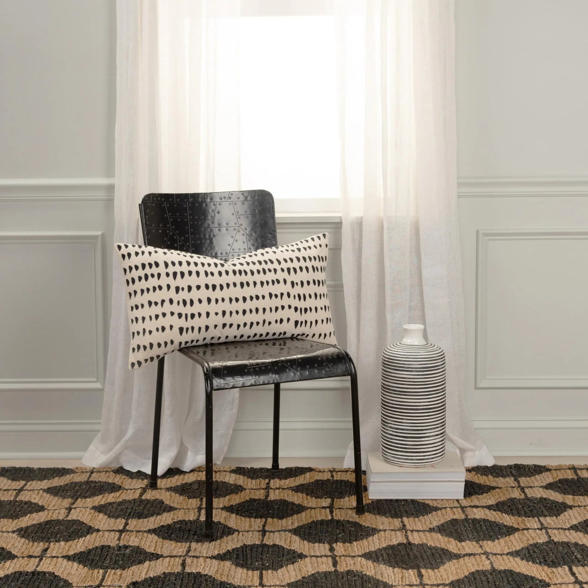 Stearns Pillow by HedgeApple Essentials in black. Made from cotton in a modern style.