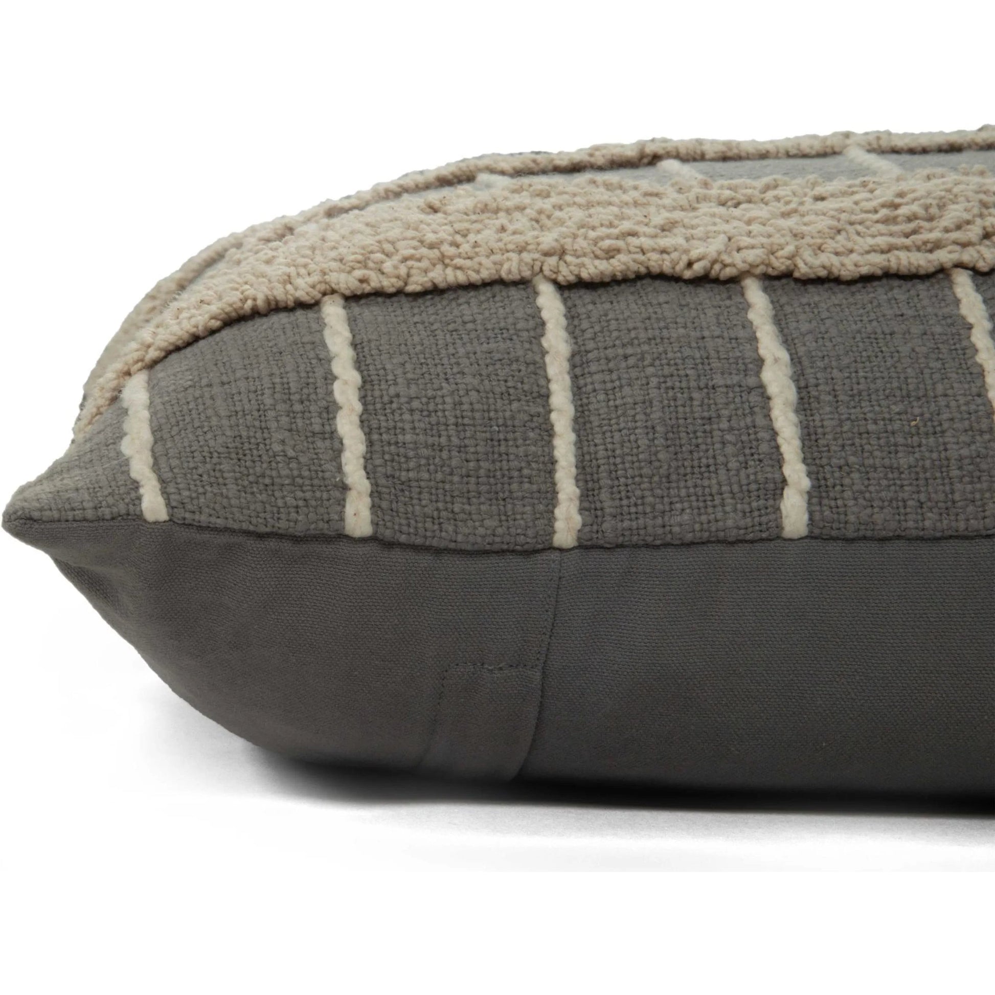 Prowers Pillow by HedgeApple Essentials in grey. Made from polyester, cotton in a rustic style.