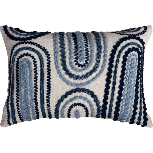 Mayes Indoor/Outdoor Pillow by HedgeApple Essentials in blue. Made from polyester pet, polyester in a unique style.