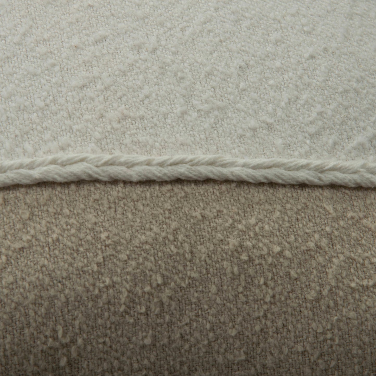 003 SI-2145172,SI-2145173 | Closeup | Kings Pillow by HedgeApple Essentials in ivory. Made from cotton in a modern style.