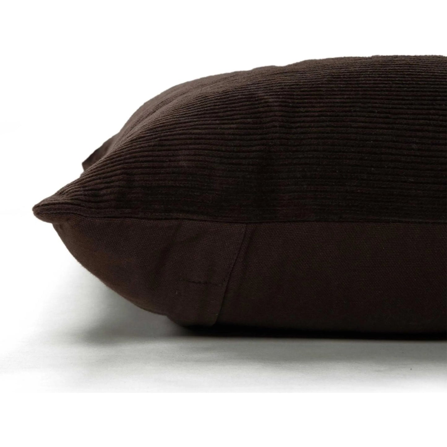 003 SI-2438503 | Closeup | Desha Pillow by HedgeApple Essentials in brown, chocolate, neutral, dark brown. Made from cotton in a eclectic & global style.