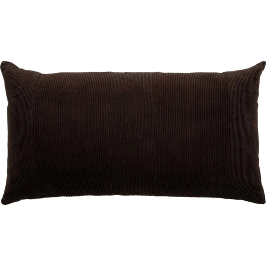 Desha Pillow by HedgeApple Essentials in brown, chocolate, neutral, dark brown. Made from cotton in a unique style.