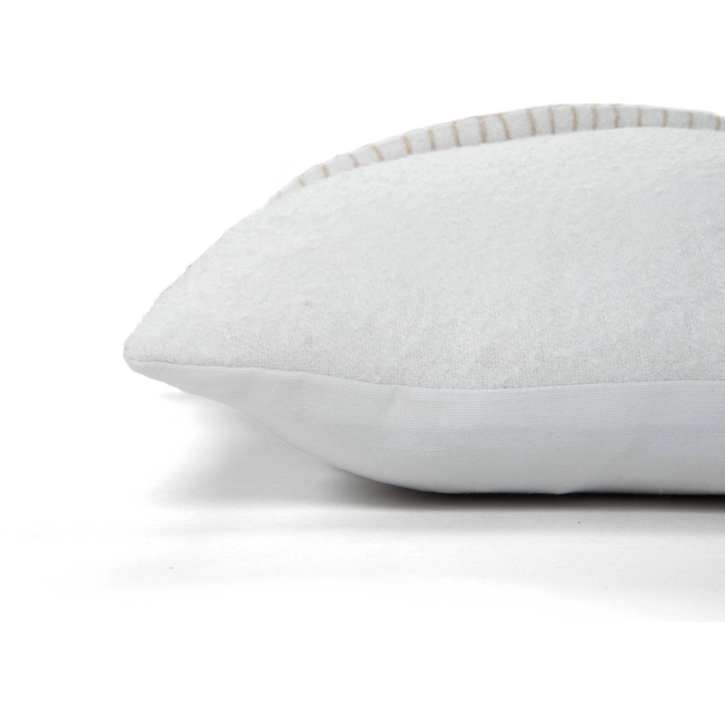 004 SI-2145174,SI-2145175 | Closeup | Meagher Pillow by HedgeApple Essentials in white, natural. Made from cotton in a transitional style.