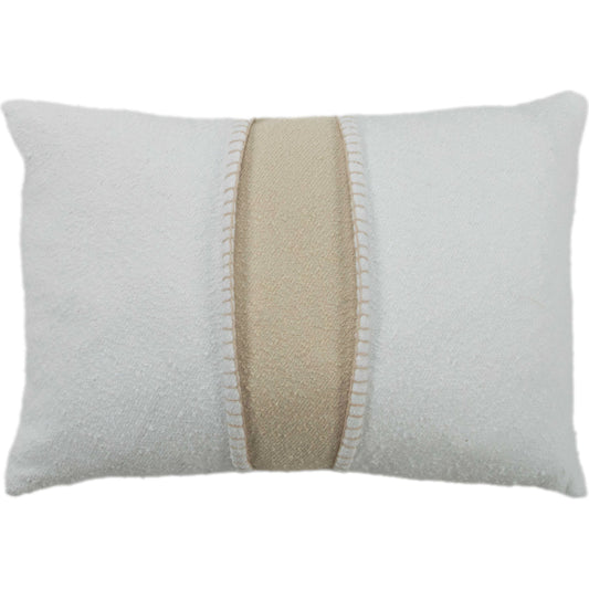 Meagher Pillow by HedgeApple Essentials in white, natural. Made from cotton in a unique style.