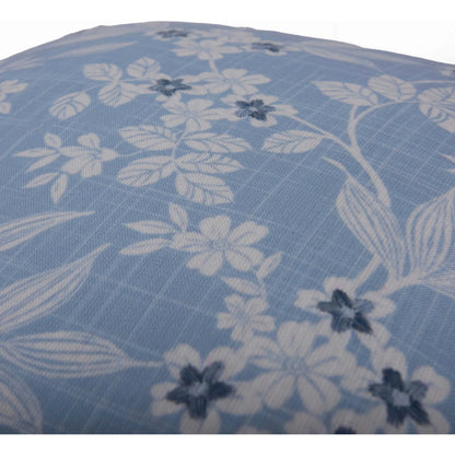 Crisp Indoor/Outdoor Pillow by HedgeApple Essentials in cornflower blue, ivory, blue. Made from polyester, polyester slub in a traditional style.