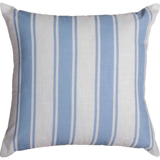 Dolores Indoor/Outdoor Pillow by HedgeApple Essentials in cornflower blue, ivory, blue. Made from polyester slub in a unique style.