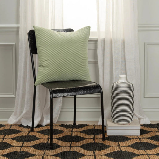 Gill Pillow by HedgeApple Essentials in green. Made from cotton in a unique style.