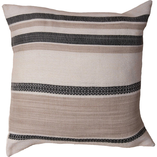 Shiloh Indoor/Outdoor Pillow by HedgeApple Essentials in natural, grey. Made from polyester pet in a modern style.