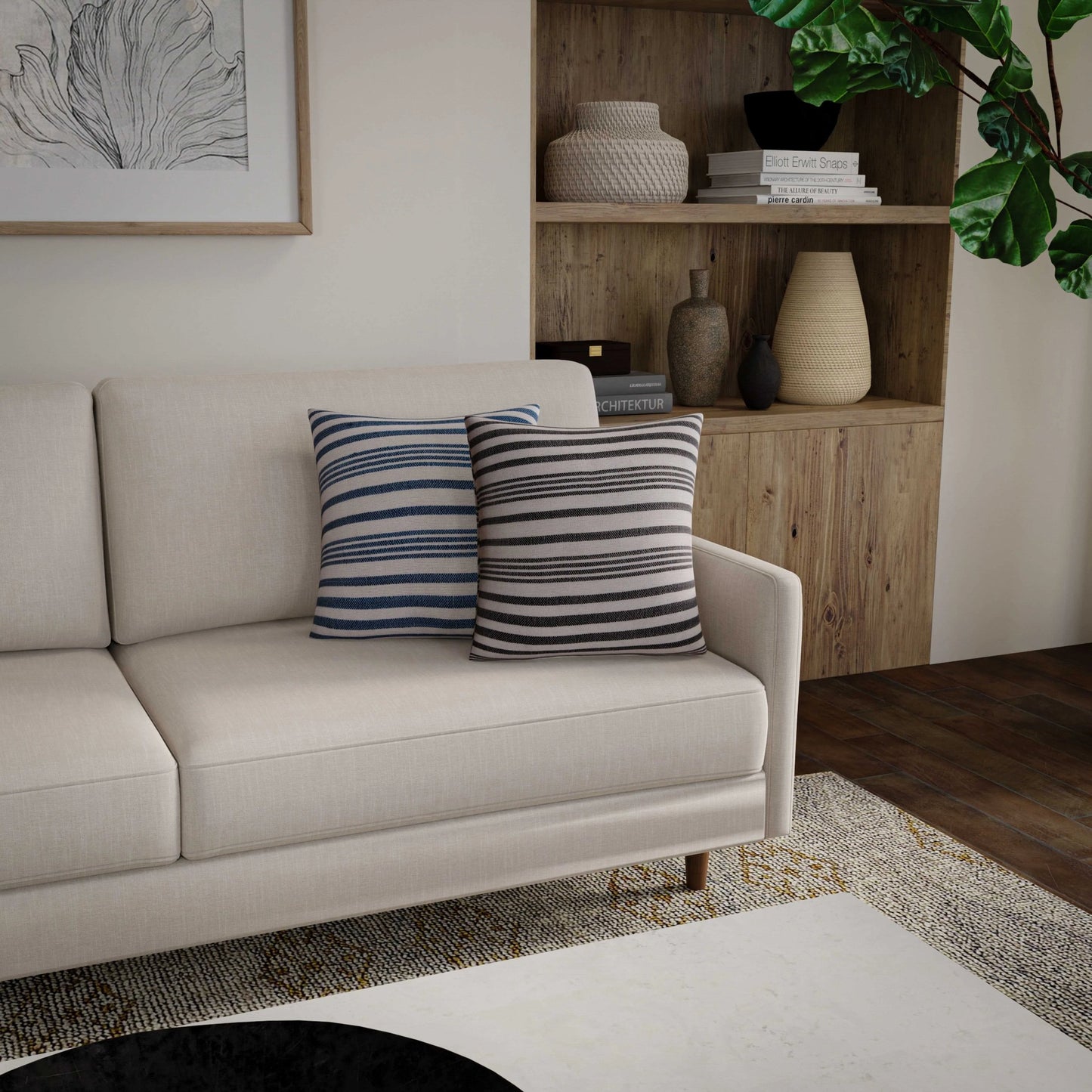 006 SI-2145222,SI-2145224 | Lifestyle | Edmunds Indoor/Outdoor Pillow by HedgeApple Essentials. Made from polyester pet in a modern style.