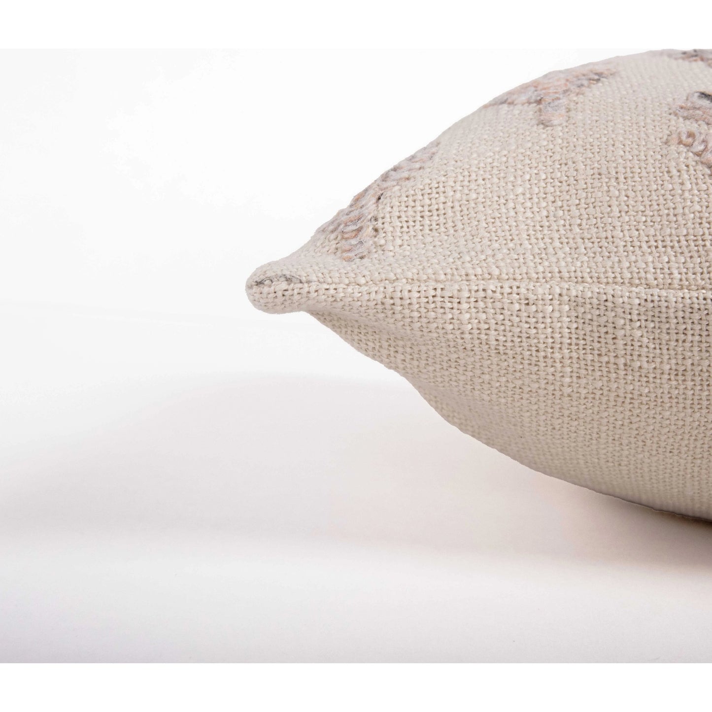 004 SI-2145230,SI-2145231 | Closeup | Cuming Indoor/Outdoor Pillow by HedgeApple Essentials in natural, adobe. Made from polyester pet, polyester in a modern style.