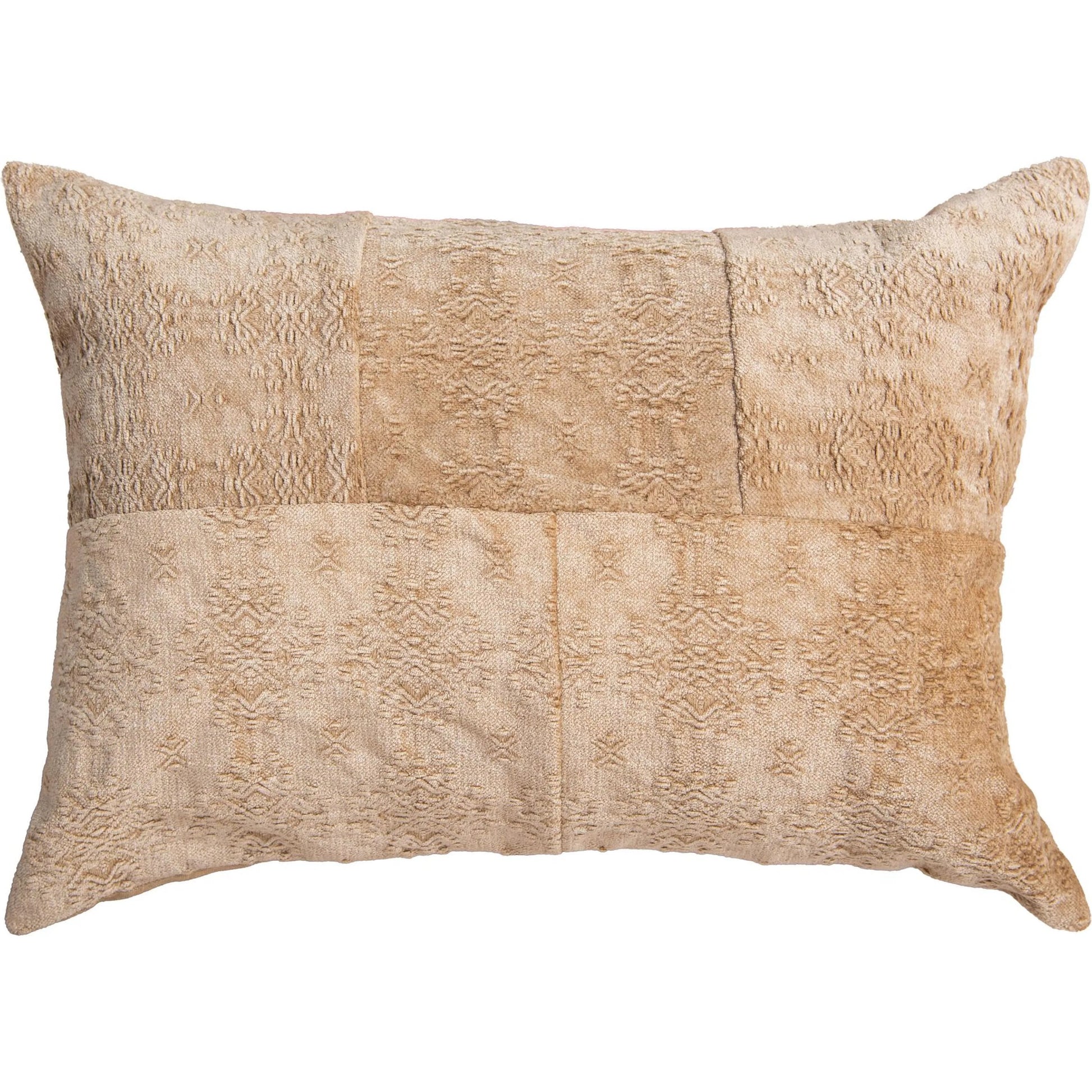 Illinois Pillow by HedgeApple Essentials in tan. Made from polyester, cotton viscose chenille in a eclectic & global style.