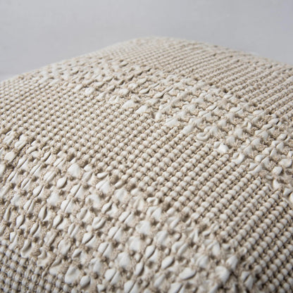 Archer Pillow by HedgeApple Essentials in dark natural, ivory. Made from cotton woffle in a rustic style.