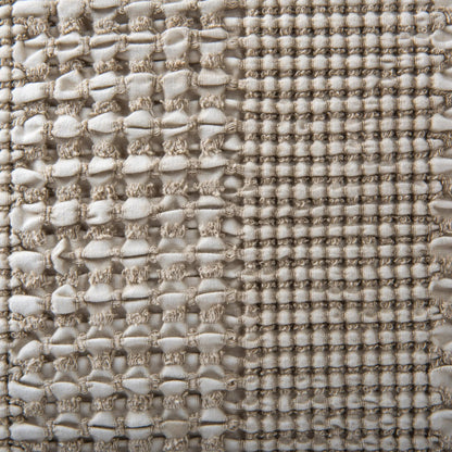 Archer Pillow by HedgeApple Essentials in dark natural, ivory. Made from cotton woffle in a rustic style.