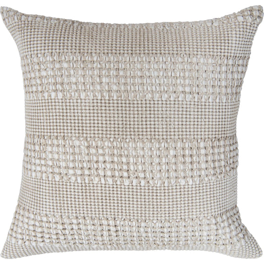 Archer Pillow by HedgeApple Essentials in brown, ivory, white. Made from cotton woffle in a unique style.