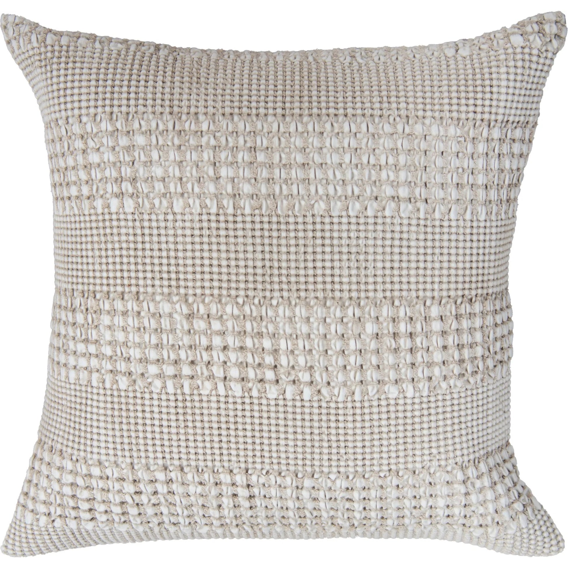 Archer Pillow by HedgeApple Essentials in dark natural, ivory. Made from cotton woffle in a rustic style.
