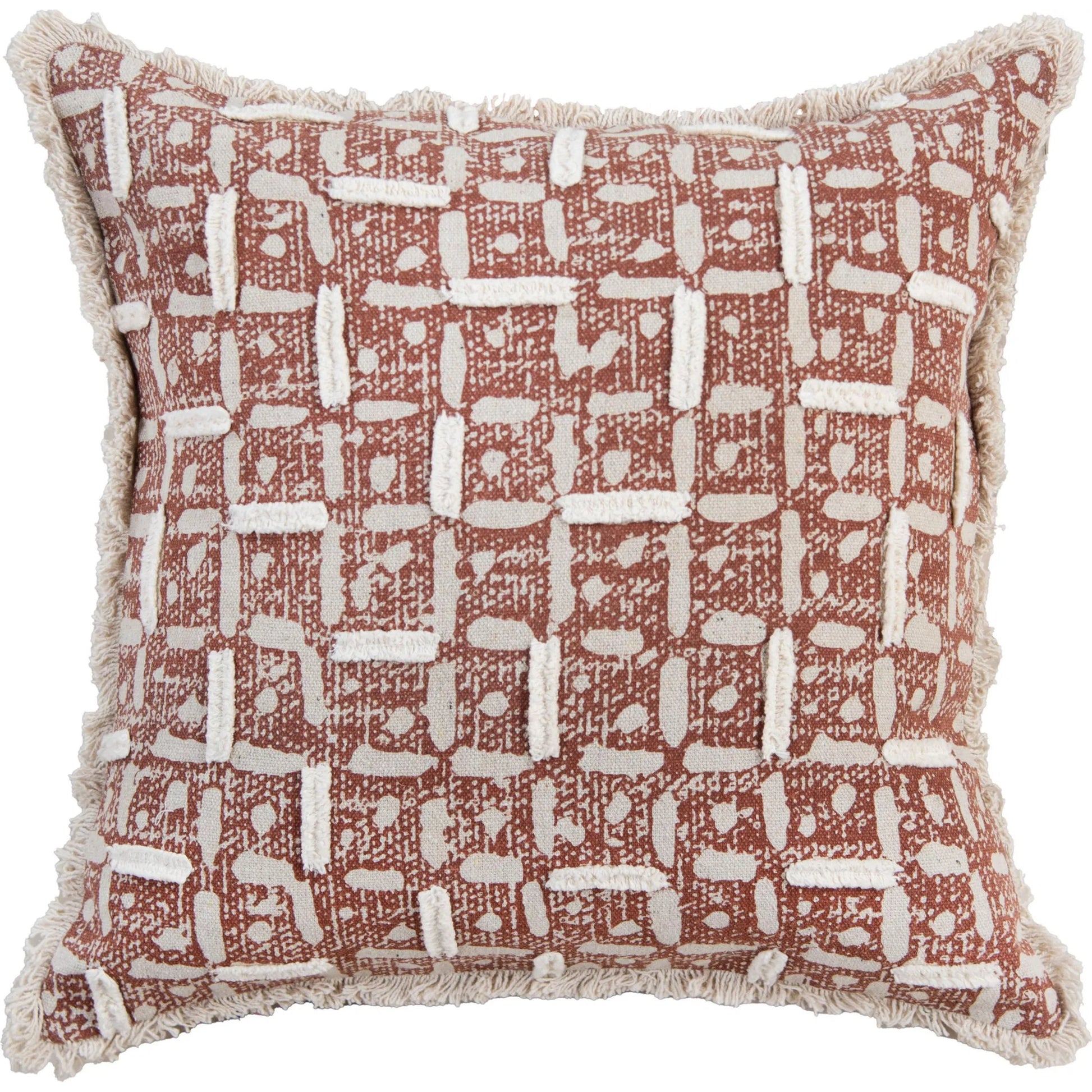 Clark Pillow by HedgeApple Essentials in red, rust. Made from cotton canvas (recyceld) in a rustic style.