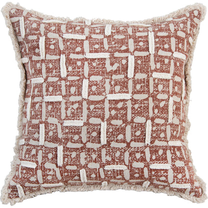 Clark Pillow by HedgeApple Essentials in red, rust. Made from cotton canvas (recyceld) in a rustic style.
