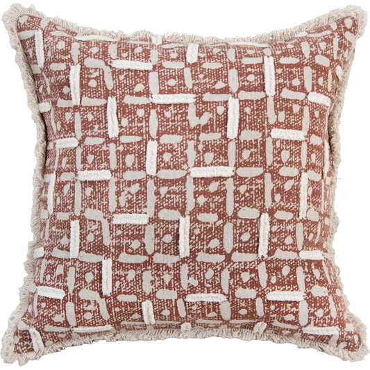 Clark Pillow by HedgeApple Essentials in red, rust. Made from cotton canvas (recyceld) in a unique style.