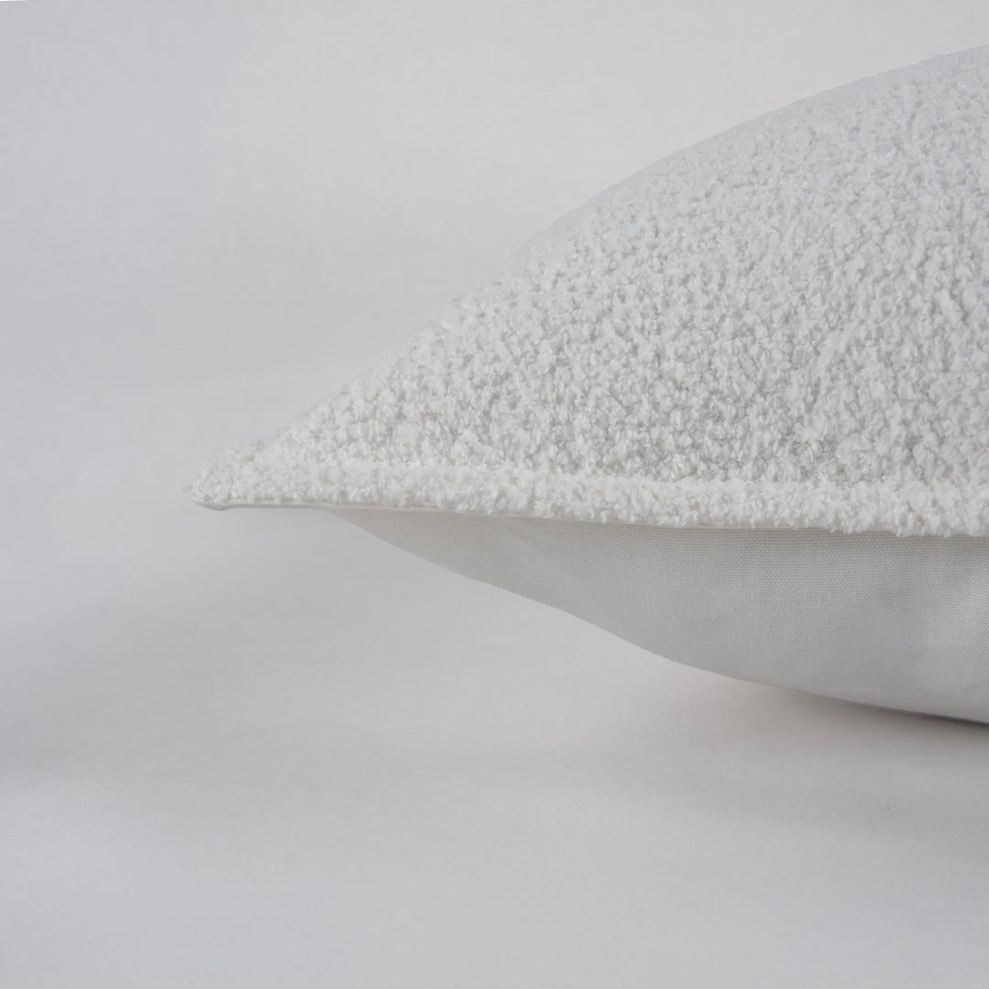 Amador Pillow by HedgeApple Essentials in brown, ivory. Made from polyester, poly boucle, cotton boucle in a transitional style.
