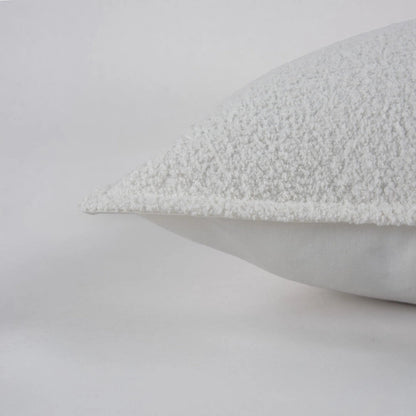 Amador Pillow by HedgeApple Essentials in brown, ivory. Made from polyester, poly boucle, cotton boucle in a transitional style.