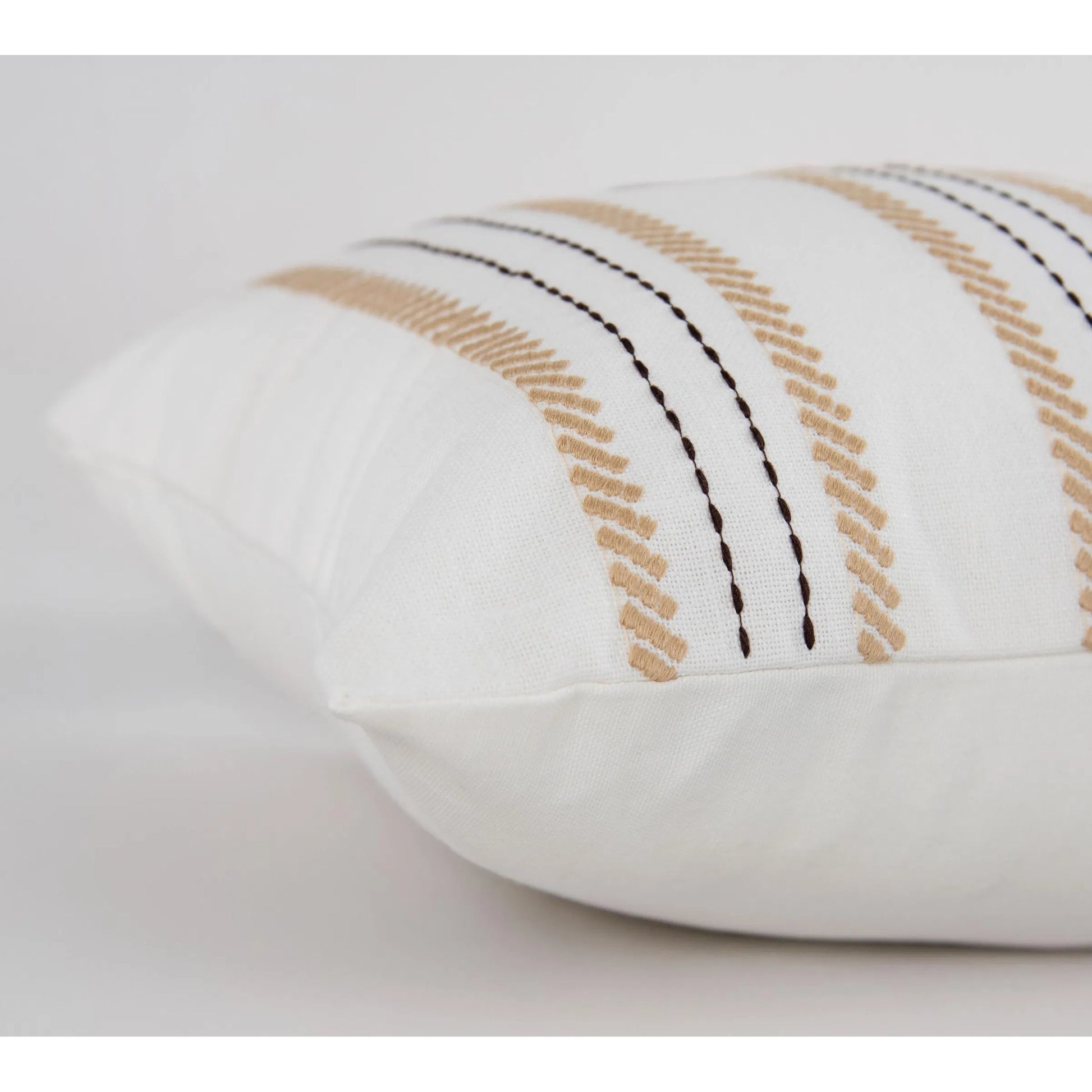 Burr Pillow by HedgeApple Essentials in ivory, natural. Made from polyester, cotton slub in a transitional style.