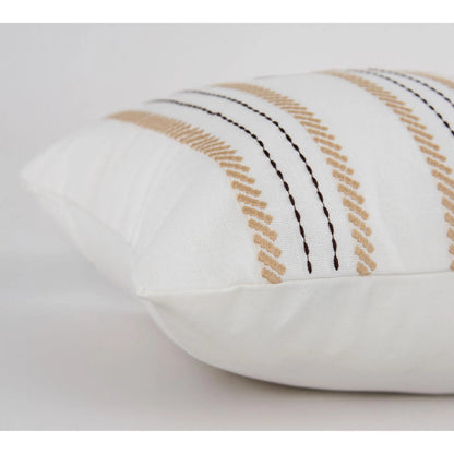 Burr Pillow by HedgeApple Essentials in ivory, natural. Made from polyester, cotton slub in a transitional style.