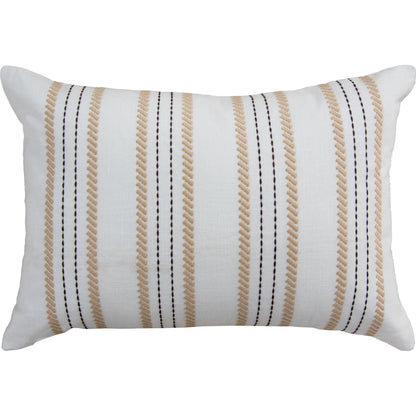 Burr Pillow by HedgeApple Essentials in ivory, natural. Made from polyester, cotton slub in a transitional style.