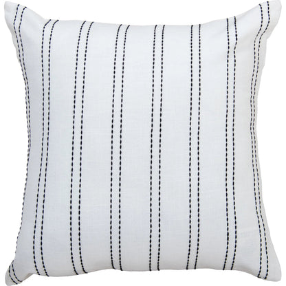 Burr Pillow by HedgeApple Essentials in white, black. Made from polyester, cotton slub in a transitional style.