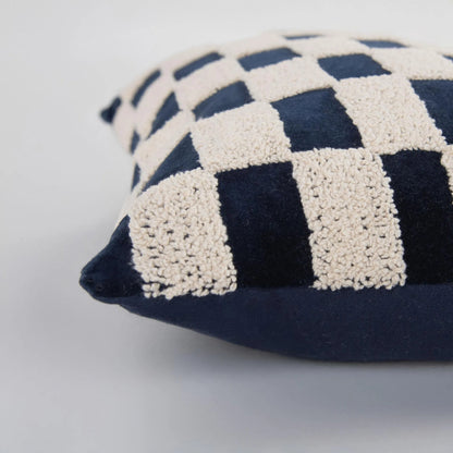 Meriwether Pillow by HedgeApple Essentials in navy. Made from polyester, cotton velvet in a transitional style.