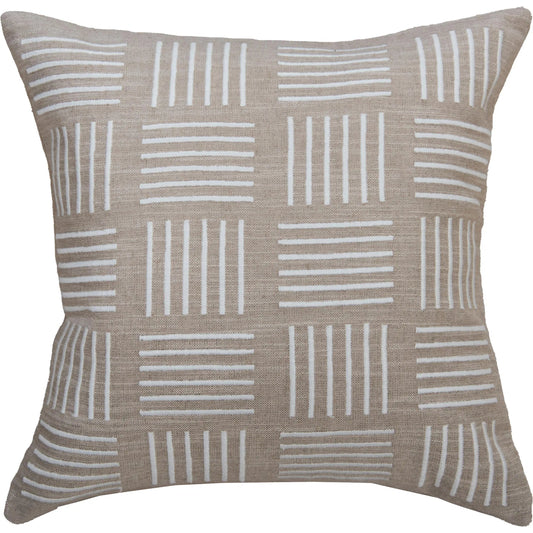 Traill Pillow by HedgeApple Essentials in natural, ivory. Made from cotton, linen in a unique style.