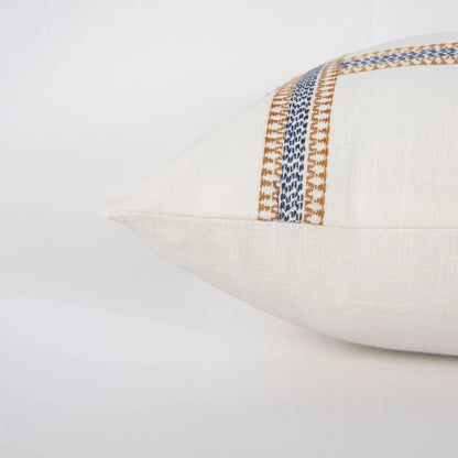 Jo Pillow by HedgeApple Essentials in ivory, multi. Made from cotton slub in a eclectic & global style.