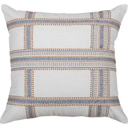 Jo Pillow by HedgeApple Essentials in ivory, multi. Made from cotton slub in a eclectic & global style.