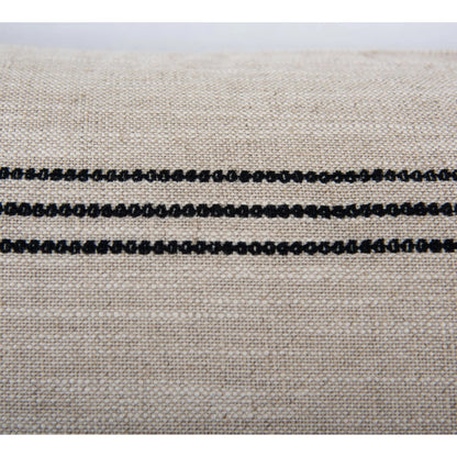Titus Pillow by HedgeApple Essentials in natural, black. Made from cotton linen (cotton, linen) in a transitional style.