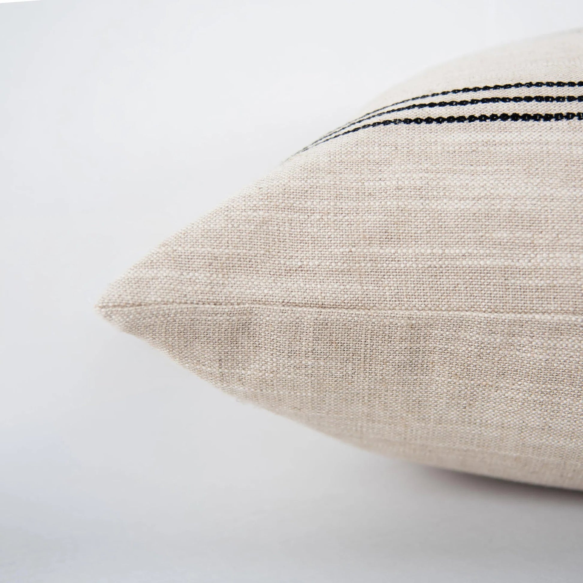 Titus Pillow by HedgeApple Essentials in black. Made from cotton linen in a transitional style.