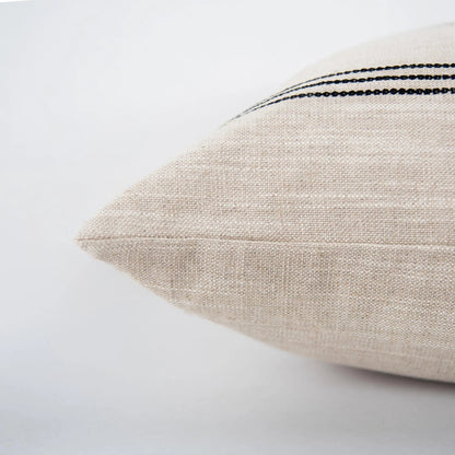 Titus Pillow by HedgeApple Essentials in black. Made from cotton linen in a transitional style.