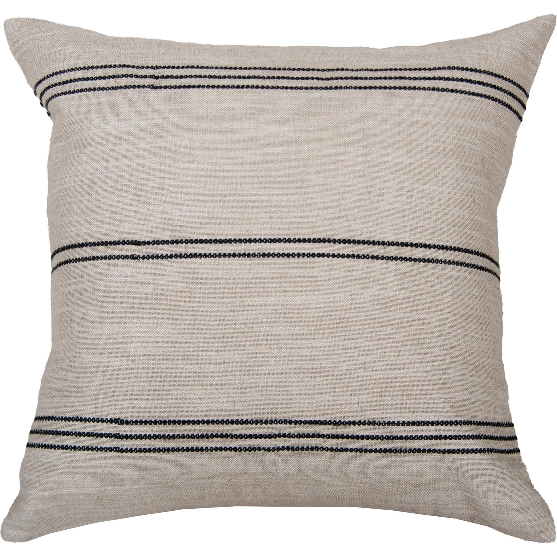Titus Pillow by HedgeApple Essentials in natural, black. Made from cotton linen (cotton, linen) in a transitional style.