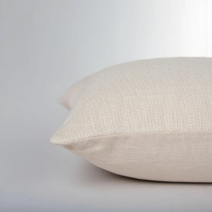 Oconto Pillow by HedgeApple Essentials in natural, brown. Made from yarn dyed cotton woven in a transitional style.