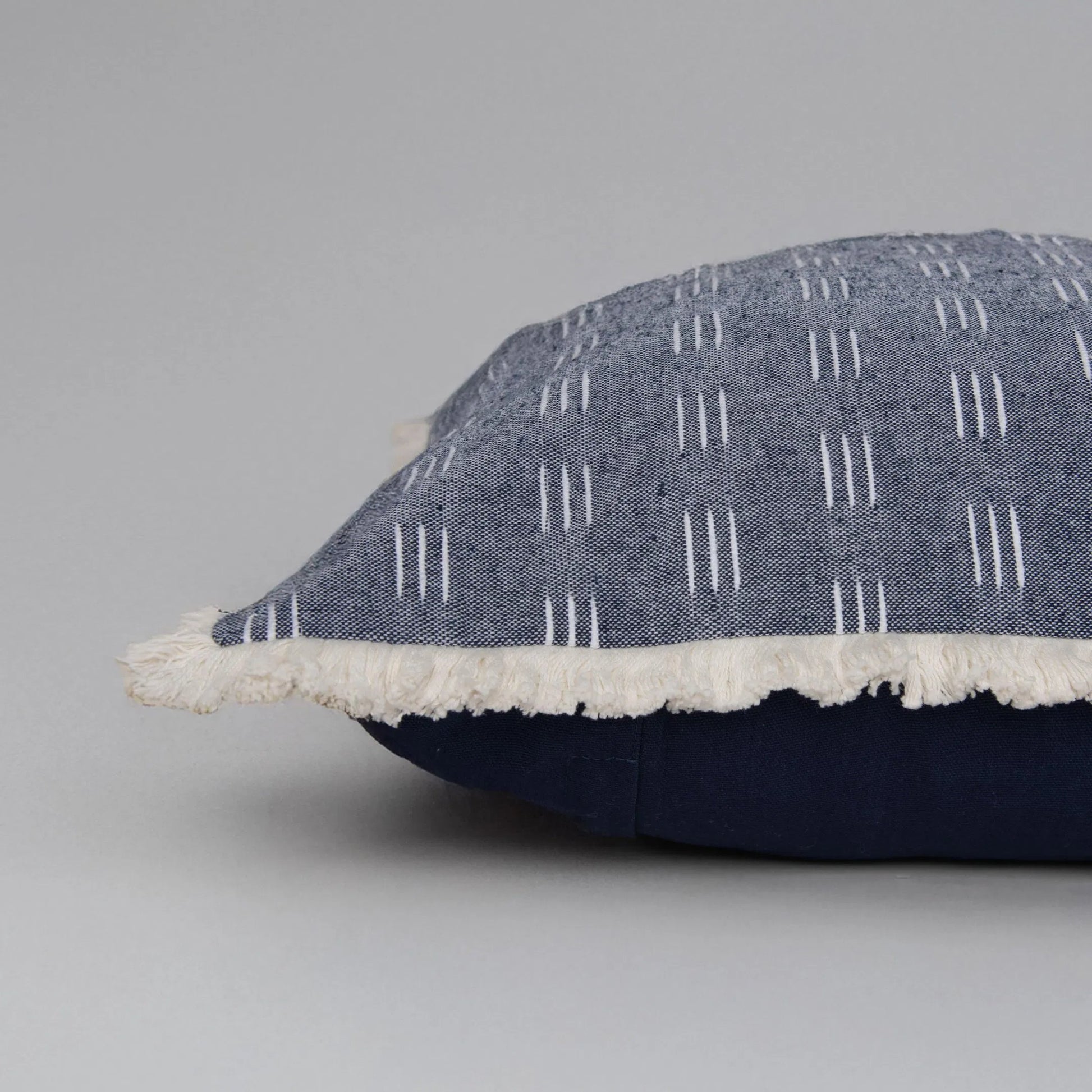 Muskegon Pillow by HedgeApple Essentials in blue, white. Made from cotton, polyester in a eclectic & global style.