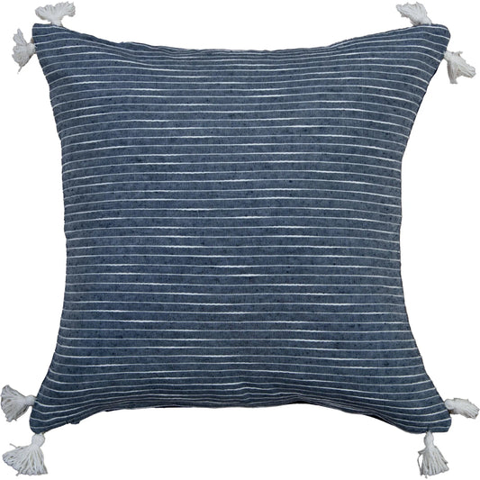 Rogers Pillow by HedgeApple Essentials in blue, navy, white. Made from cotton, polyester in a unique style.