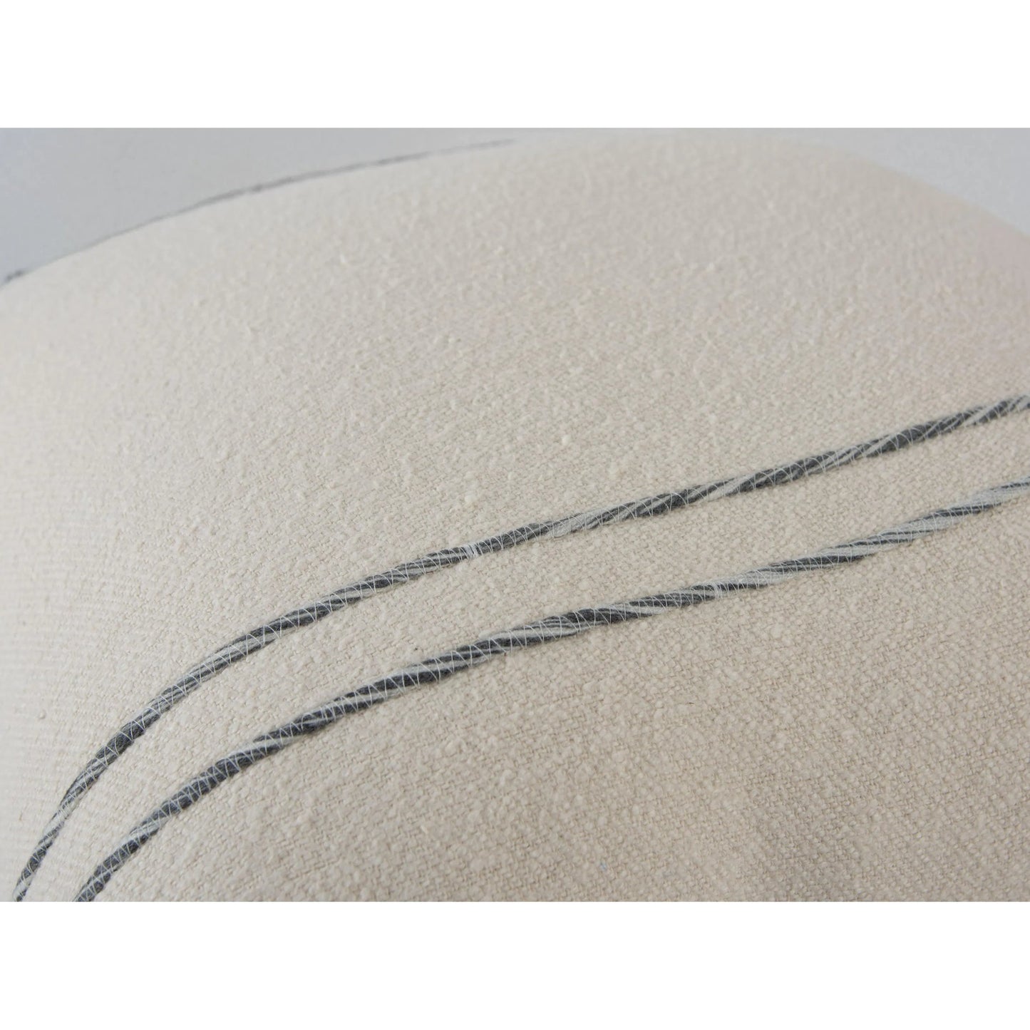 001 SI-2295978 | Closeup | Tama Pillow by HedgeApple Essentials in dark grey, ivory. Made from cotton boucle in a transitional style.