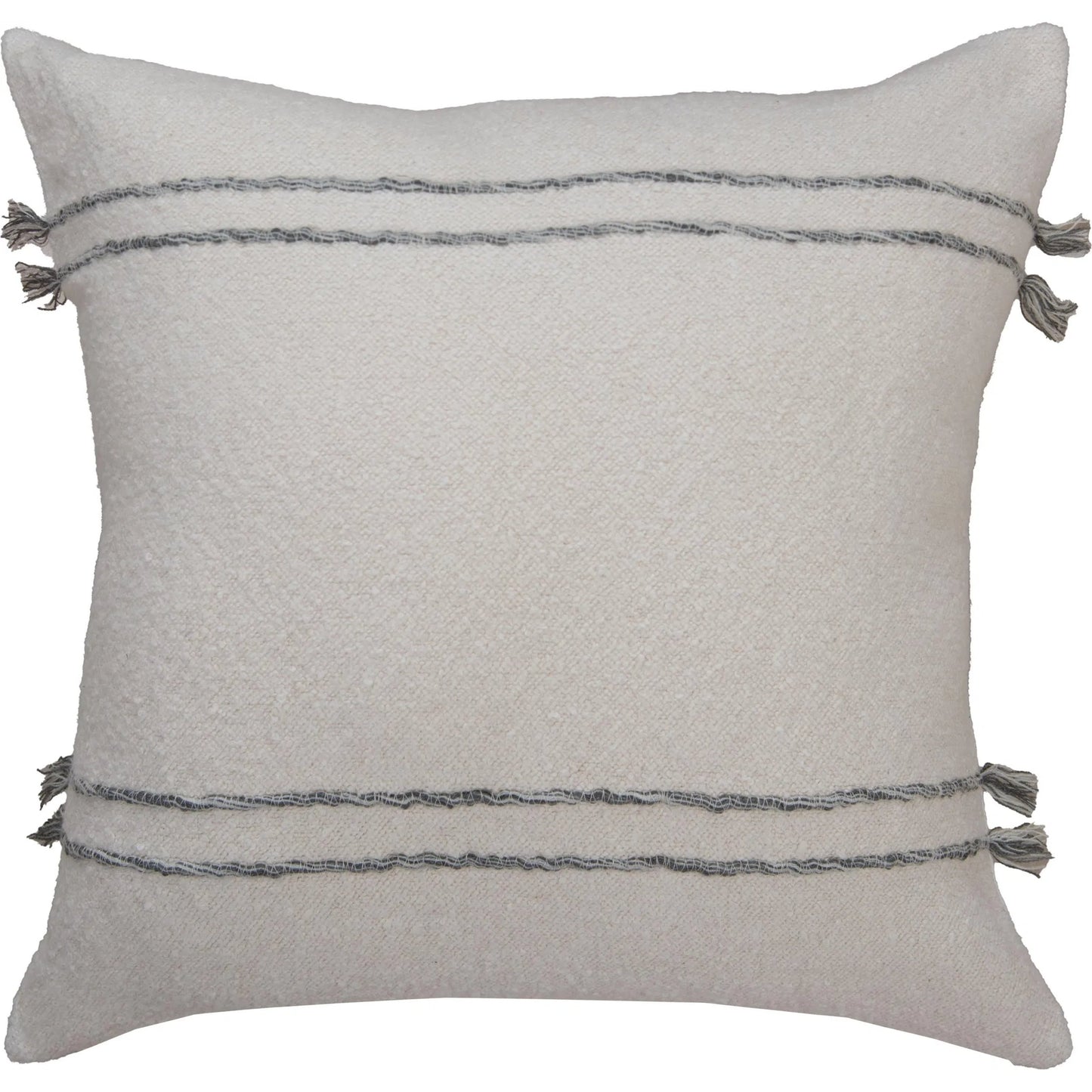 000 SI-2438633 | Primary Silo | Tama Pillow by HedgeApple Essentials in grey, ivory. Made from cotton boucle in a transitional style.