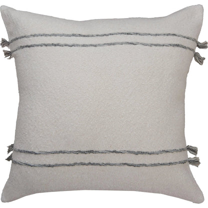 Tama Pillow by HedgeApple Essentials in grey, ivory. Made from cotton boucle in a transitional style.