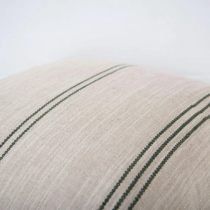Bucklin Pillow by HedgeApple Essentials in green. Made from cotton linen in a transitional style.
